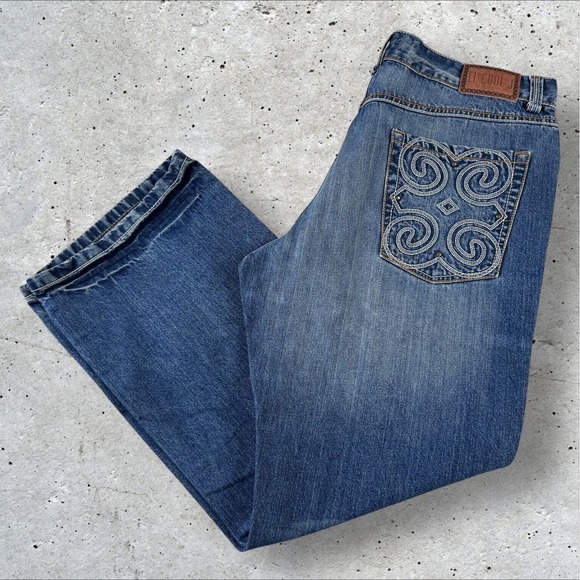 Vintage Y2K Baggy Wide Leg Jeans 38x32 LL Cool J Rap Hip Hop Faded Grunge Skater - Picture 1 of 7